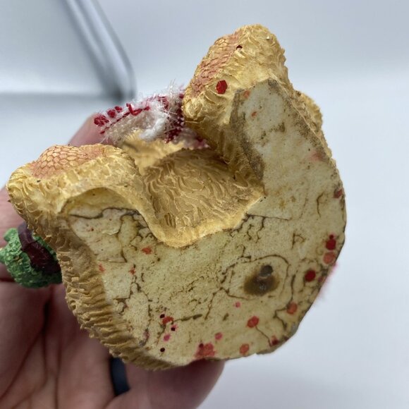 Christmas Figurine Christmas Teddy Bear Resin Figure Statue Holiday Decor Hat - Picture 5 of 9